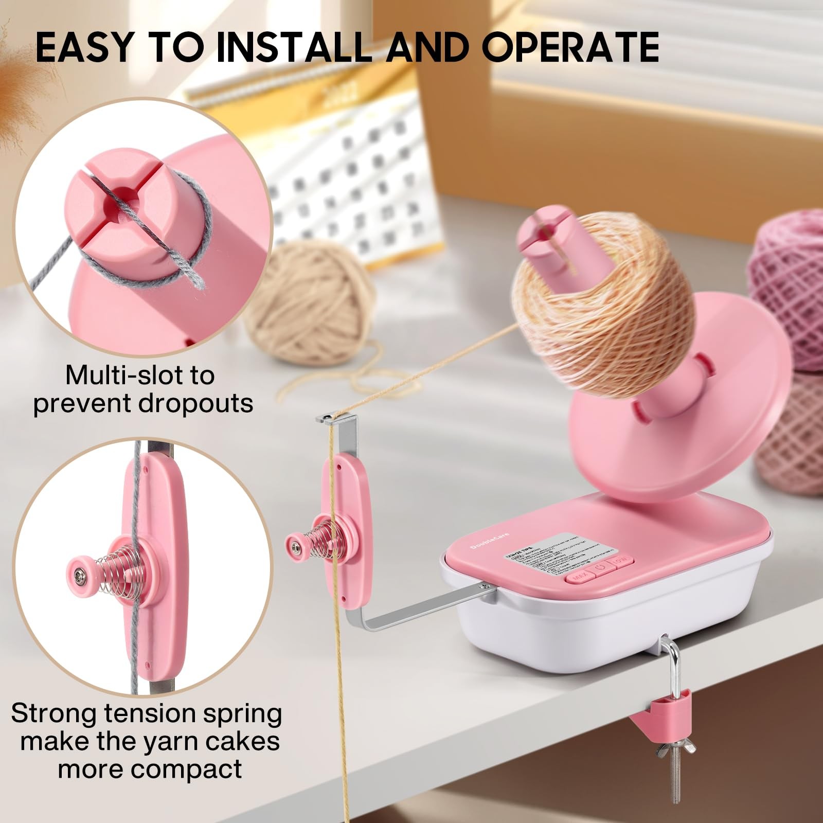 Electric Yarn Winder, 2026 Upgrade High-Speed Automatic Yarn Ball Winder with 3