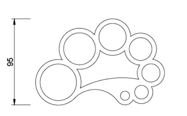 Circle ruler rounded corner template handmade DIY leather tool