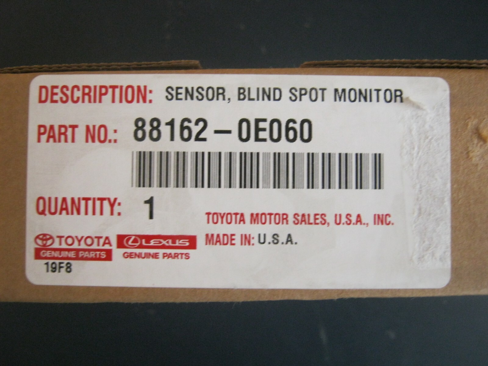 OEM Lexus 2016-2019 RX350 RX450h left right rear blind spot monitor sensor