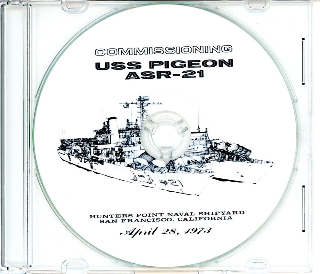 USS Pigeon ASR 21 Commissioning Program 1973  Navy Plank Owners