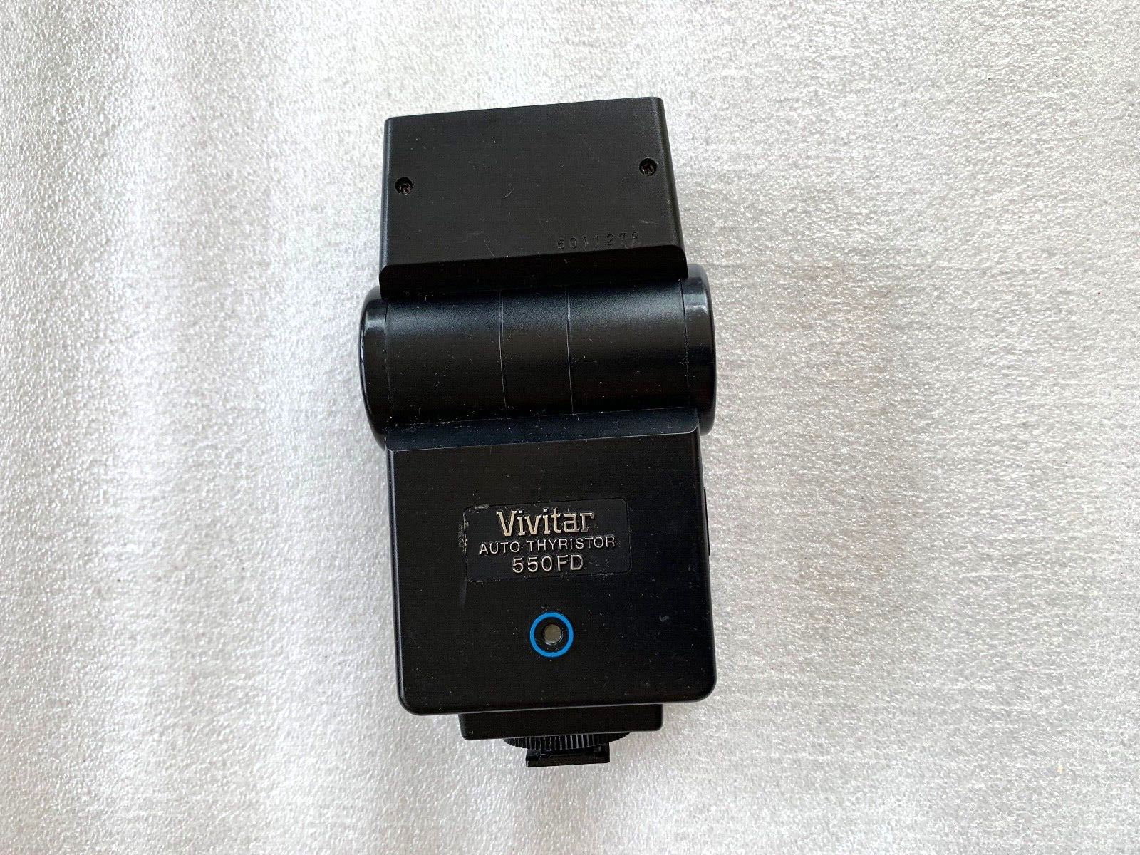 VIVITAR Auto Thyristor 550FD Flash Pentax K1000 Canon AE-1 Minolta X700 Olympus