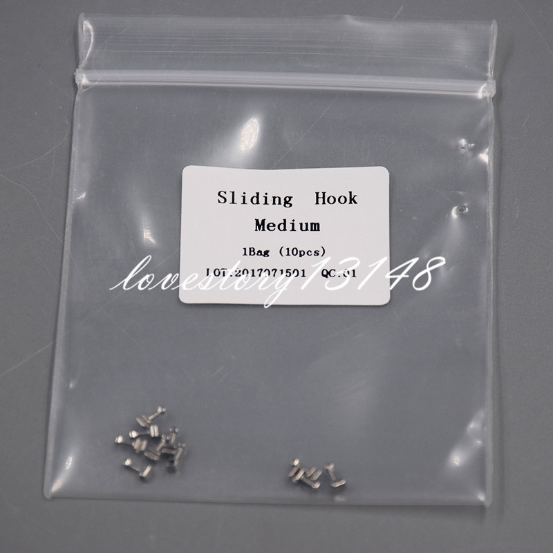 10 Pcs/Pack  Dental Crimpable Stainless Orthodontic Arch Wire Hook Medium Type