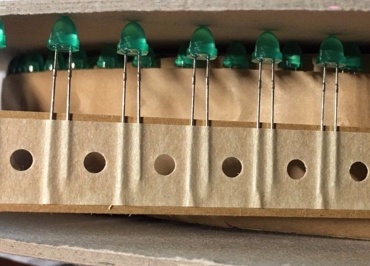 50 PCS AVAGO HLMP-3554 5mm Standard LED Through Hole GaP Green ORIGINAL OEM