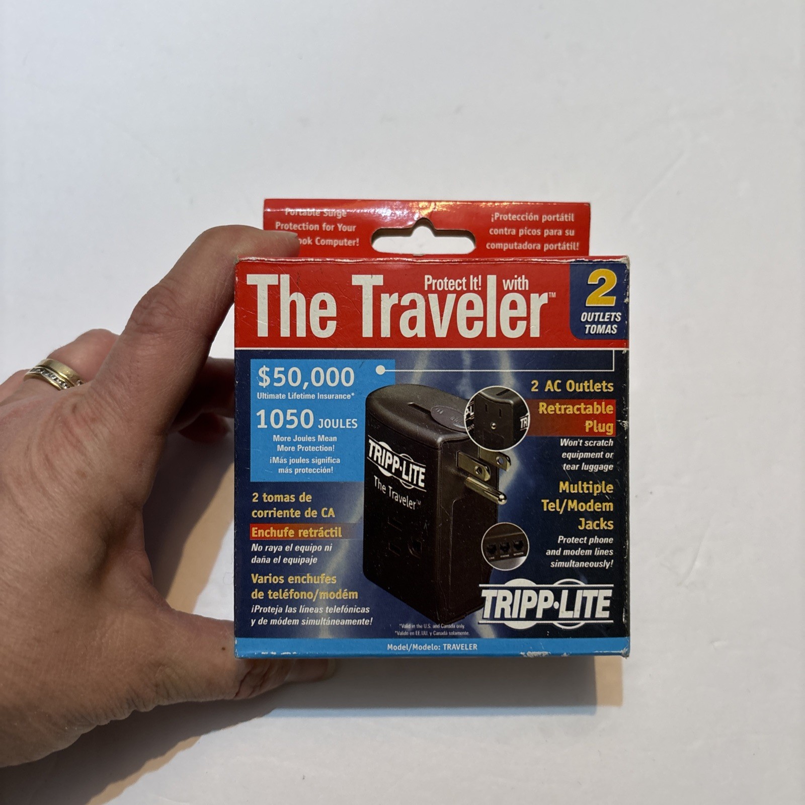NEW Tripp Lite The Traveler Portable Surge Protection for Phone Modem Lines 1050