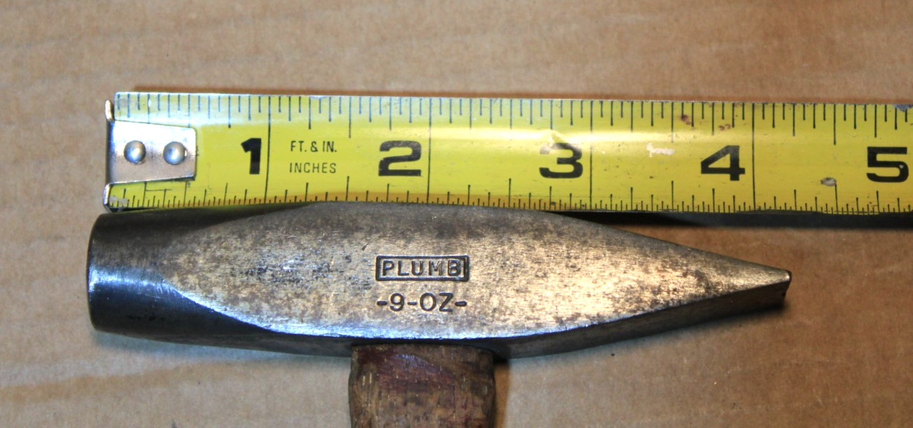 PLUMB 9oz Riveting Hammer W/ Original Handle MADE IN USA
