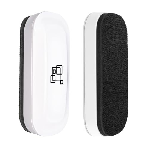 Magnetic Dry Erase Eraser, 2 Pack, for Glass Board, Calendar, White 2-pack