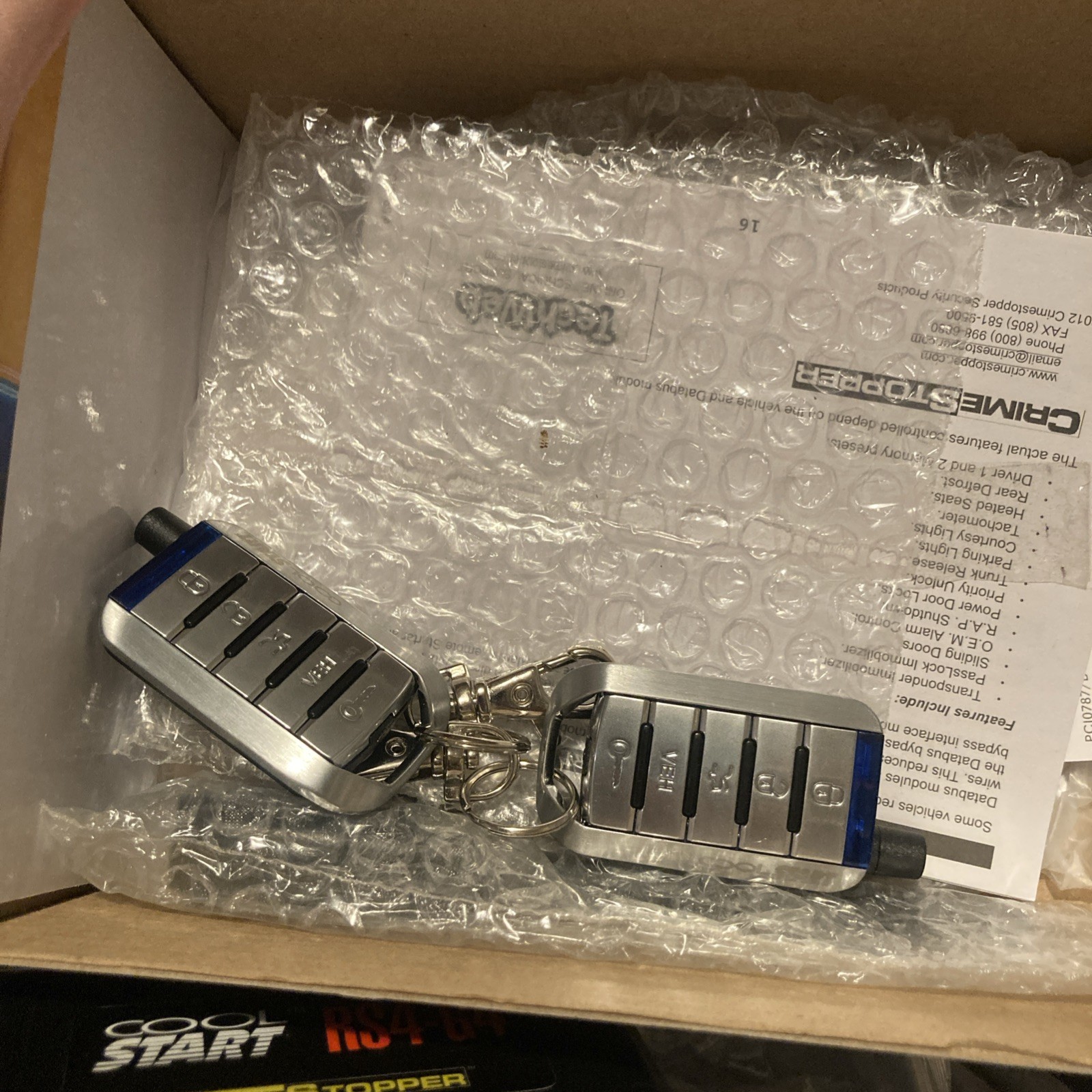 NEW Crimestopper Cool Start RS4-G4 Remote Start System w/ Keyless Entry