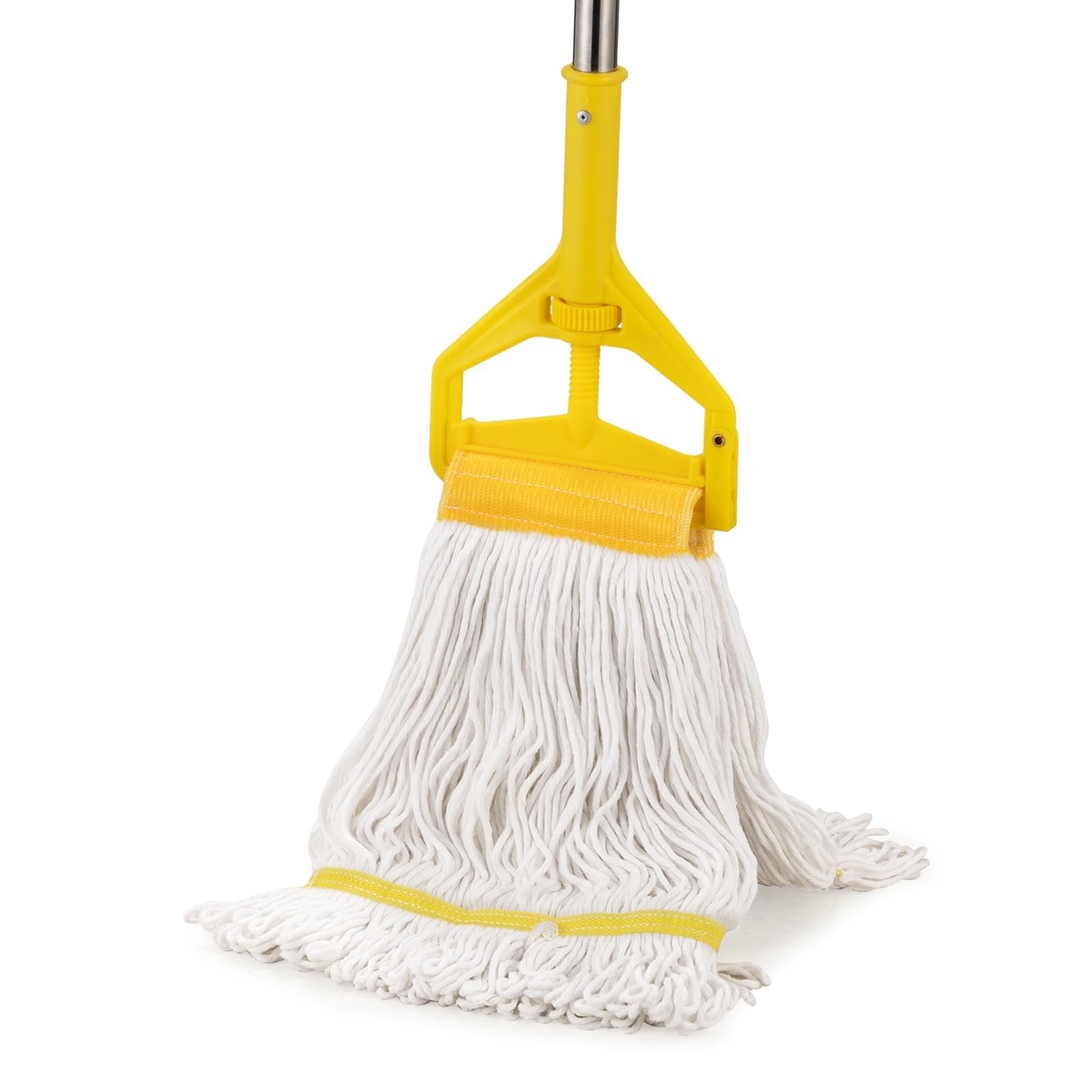 Industrial Heavy Duty Wet Mop with 48" Long Handle,Cotton Wet Commercial Mops...