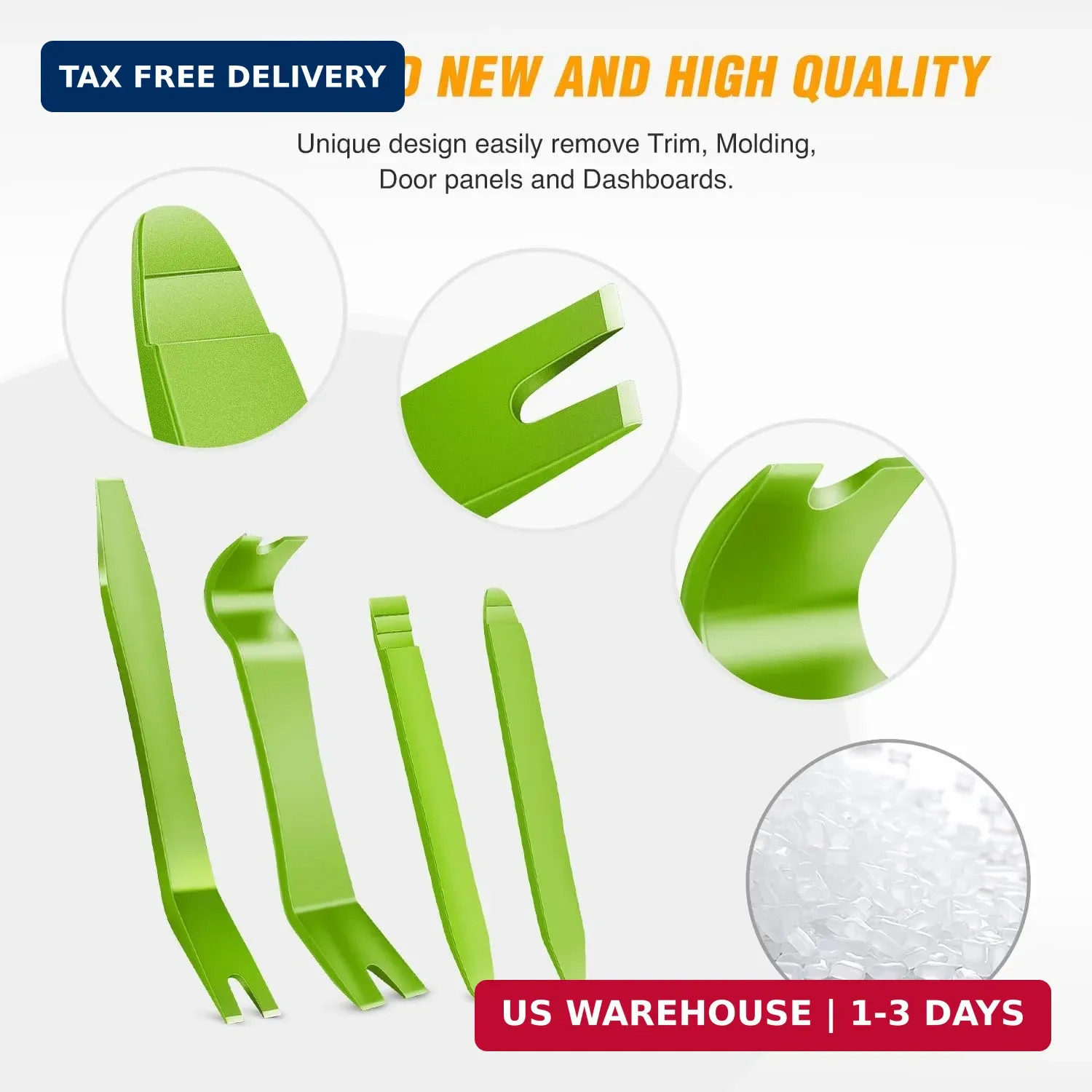 5PCS Auto Trim Removal Tool Kit No Scratch Car Dash Panel Fastener Remover