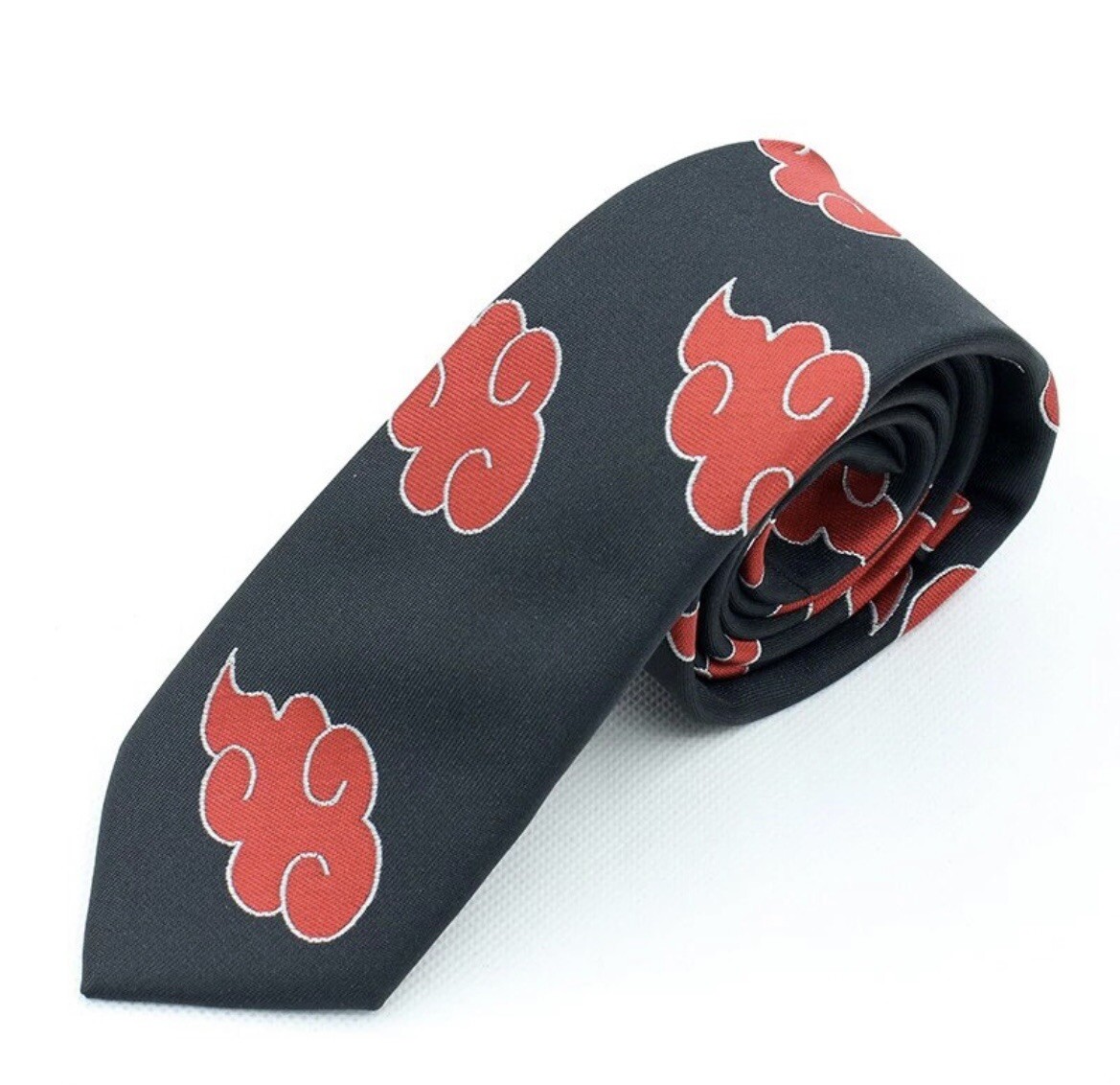 Naruto Akatsuki red cloud Fashion Novelty  Anime Tie