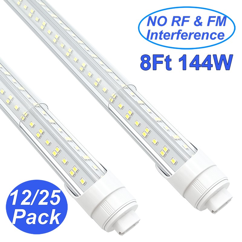 T8 8FT R17d HO LED Tube Light 144W 8 Foot Led Non Ballast Replacement Bulbs 96"