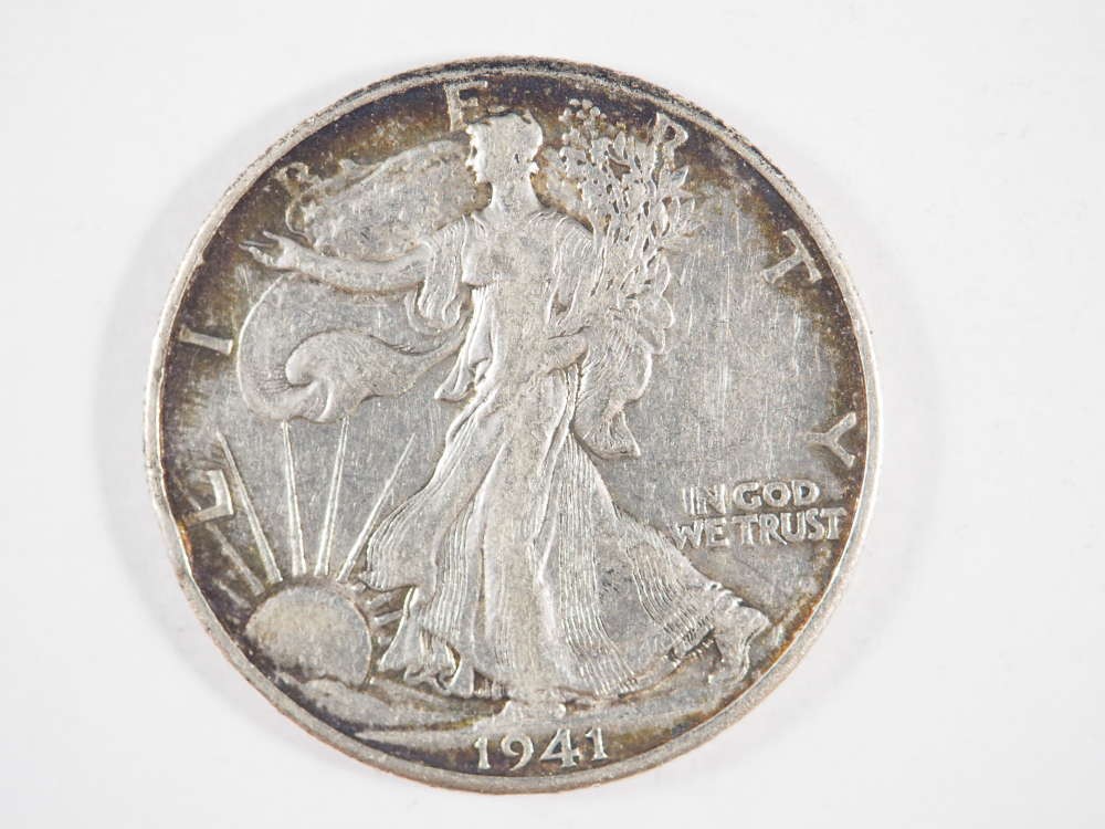 1941 P Walking Liberty Half Dollar 90% Silver Very Fine (VF) - SKU 141USHD