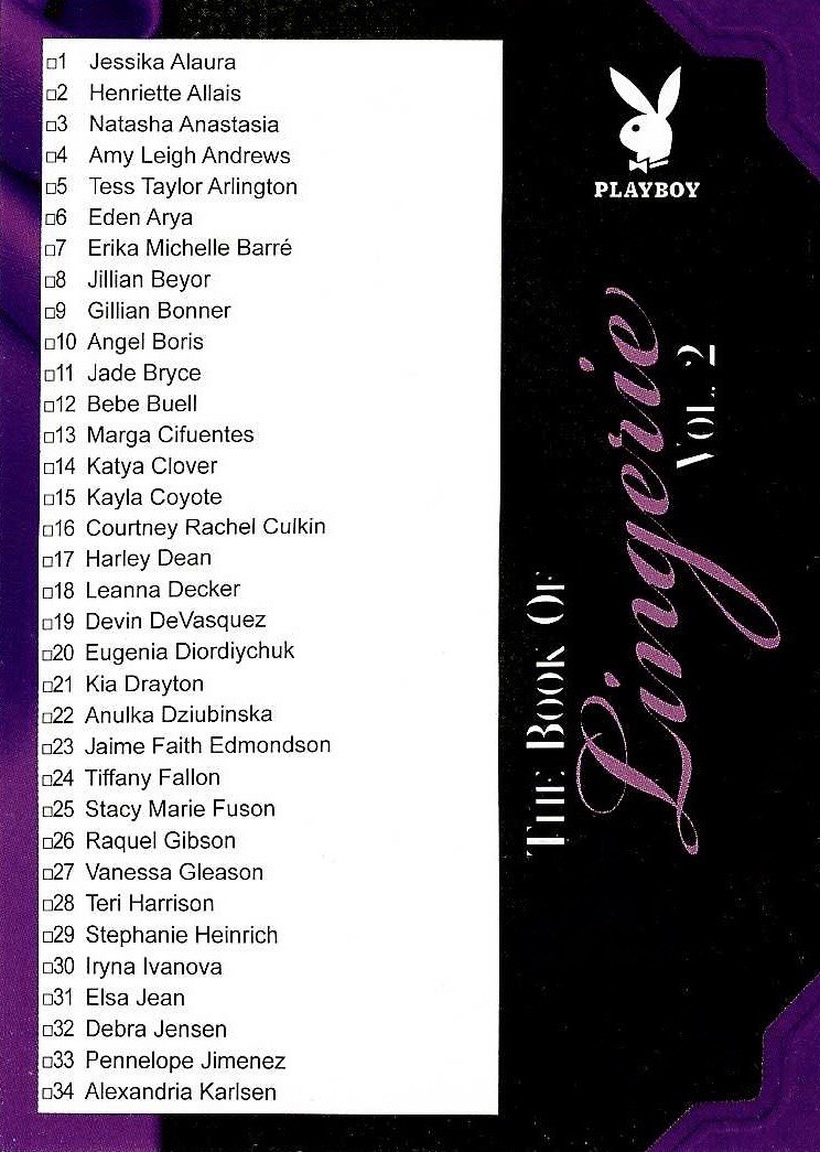 Playboy The Book Of Lingerie Vol 2 #34 Alexandria Karlsen