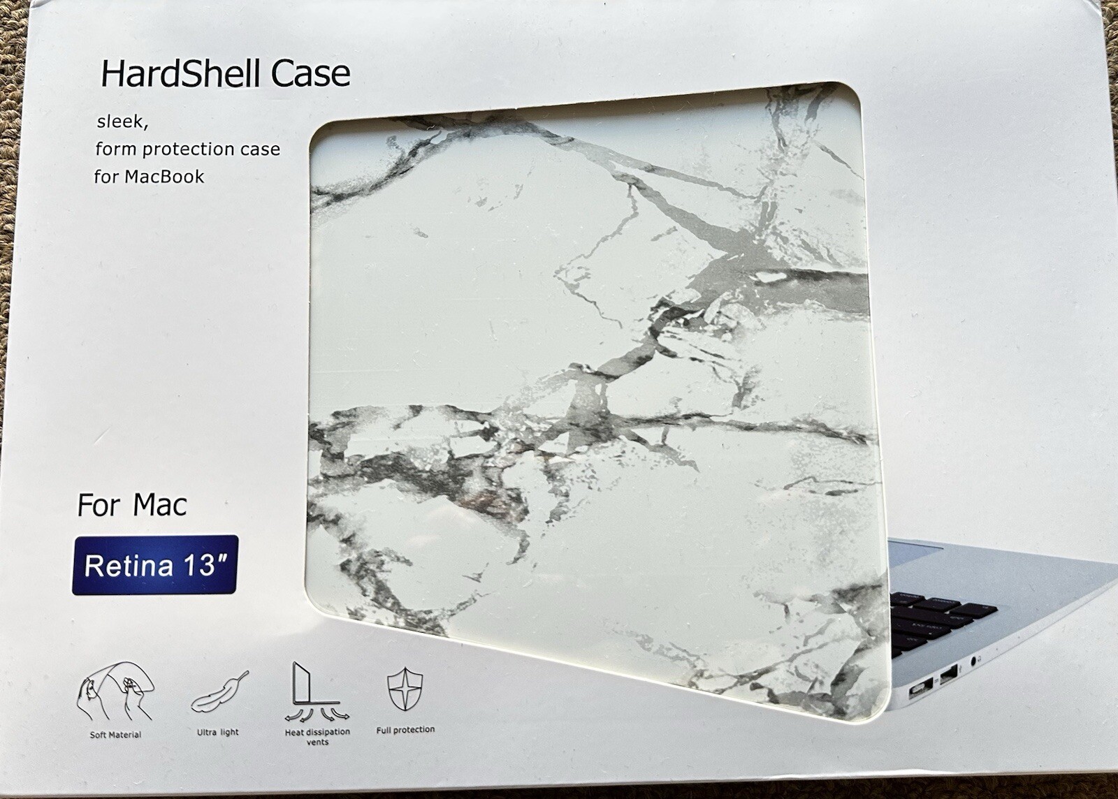 DDC Hardshell Case For Mac Retina 13 Marble Theme