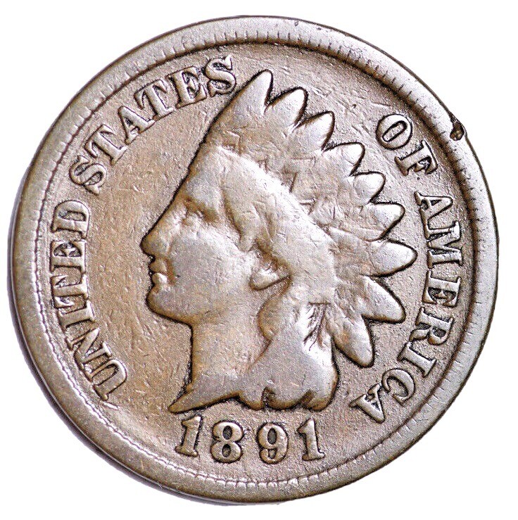 1891 Indian Head Cent Penny “Best Value On EBay” FAST FREE SHIPPING