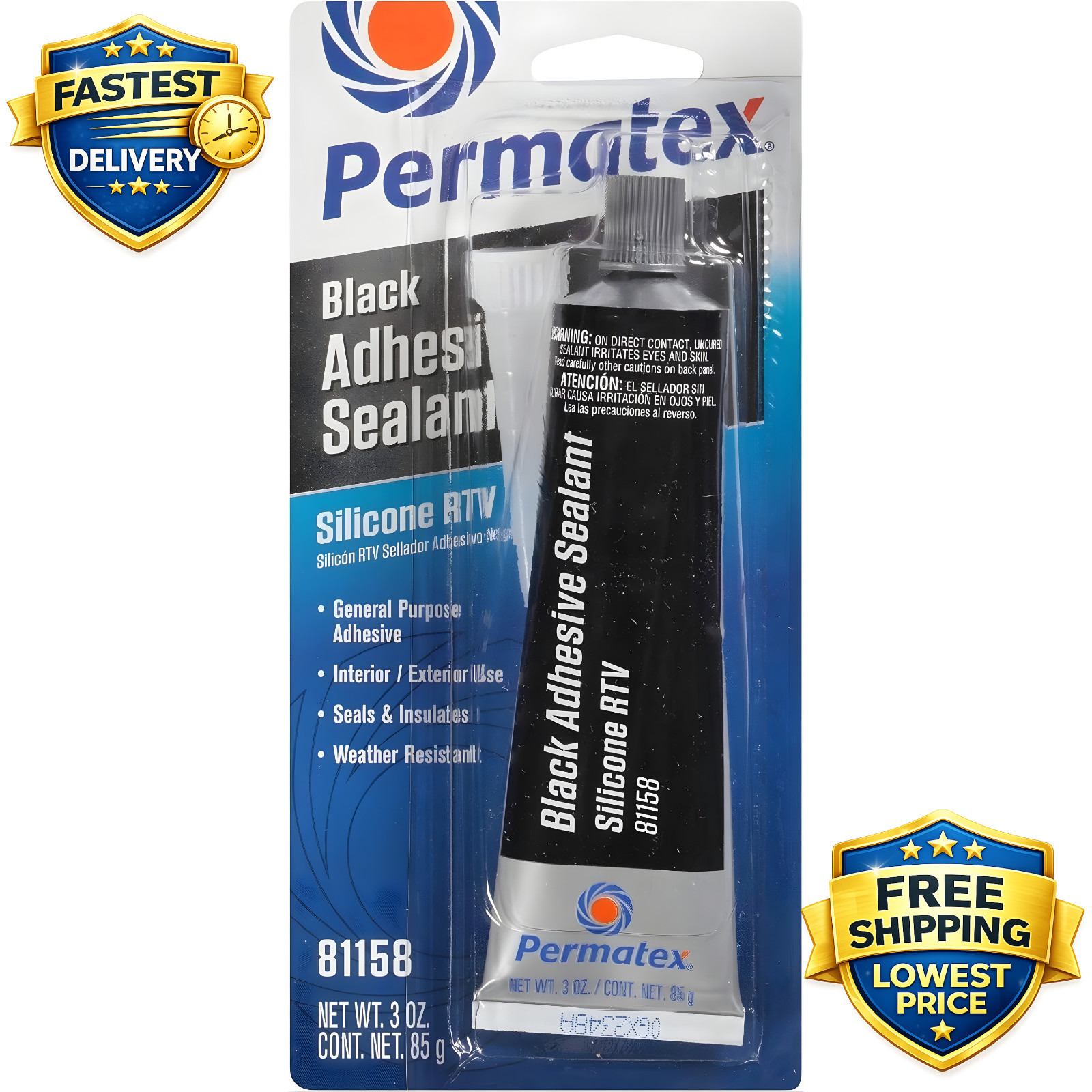 Permatex® Ultra Black® Maximum Oil Resistance RTV Silicone Gasket Maker 3 oz