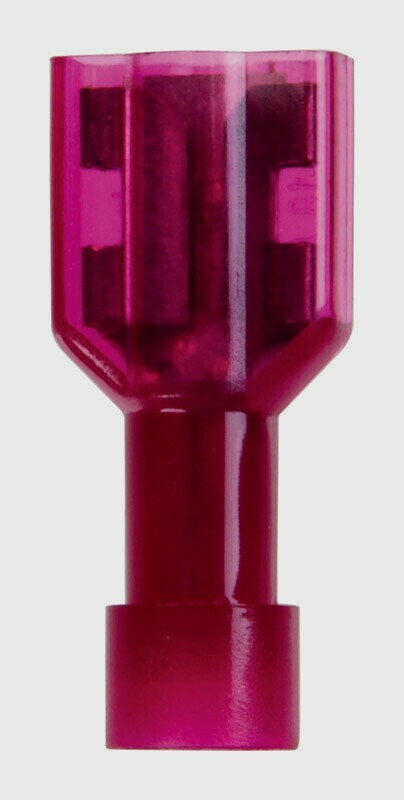 Jandorf Terminal FEMALE DISCONNECT 5pk RED 22-18 Ga. 0.25" Nylon Insulated 60940