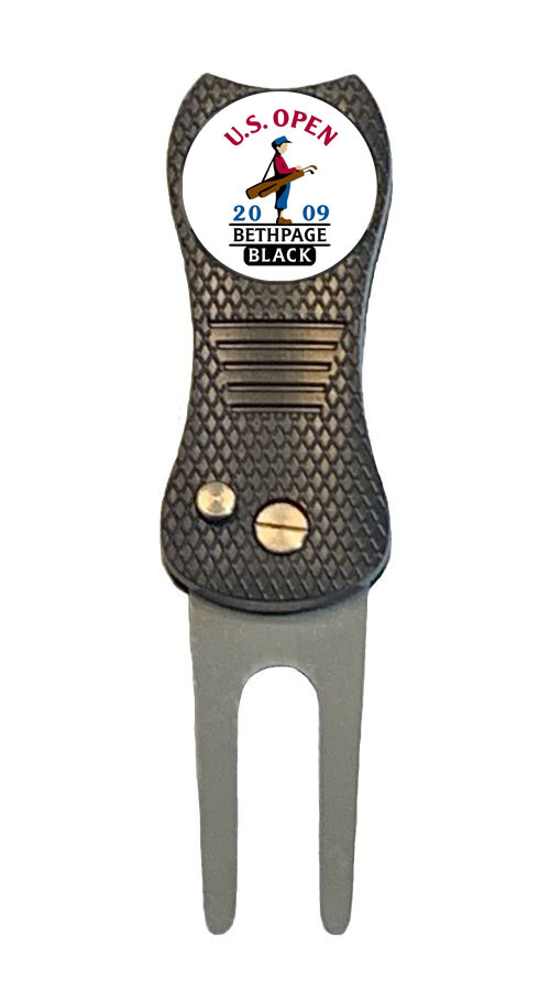 2009 US Open Bethpage Black Golf Ball Marker w/ Premium Switchblade Divot Tool
