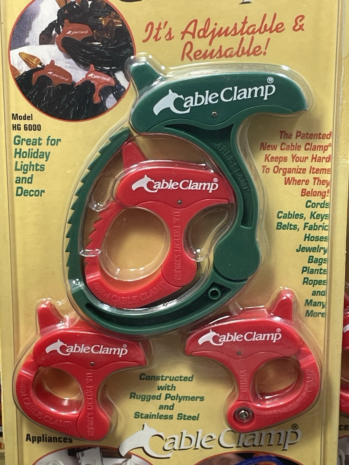 CABLE CLAMP 4 Pack Adjustable Cord Organizer Rugged Reuseable Home Office Tools