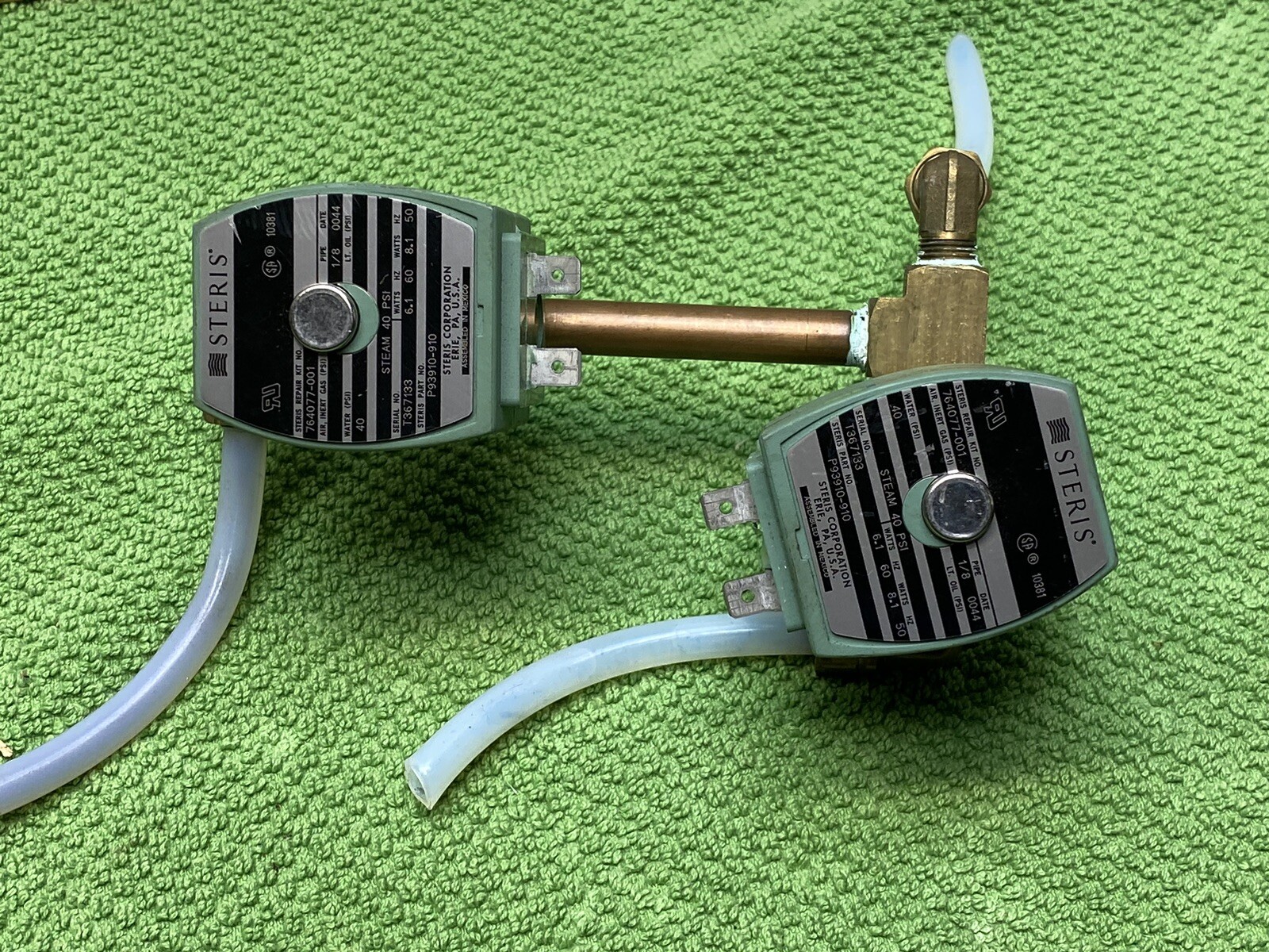 Lot of 2 Amsco Eagle Ten Eagle Ten Plus P/N P093910-910 Fill/Vent Valve Steris