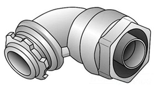 Oz-Gedney 4Q-975, 3/4", Iron, Non-Insulated, 90D, Liquid Tight Connector, 1pc