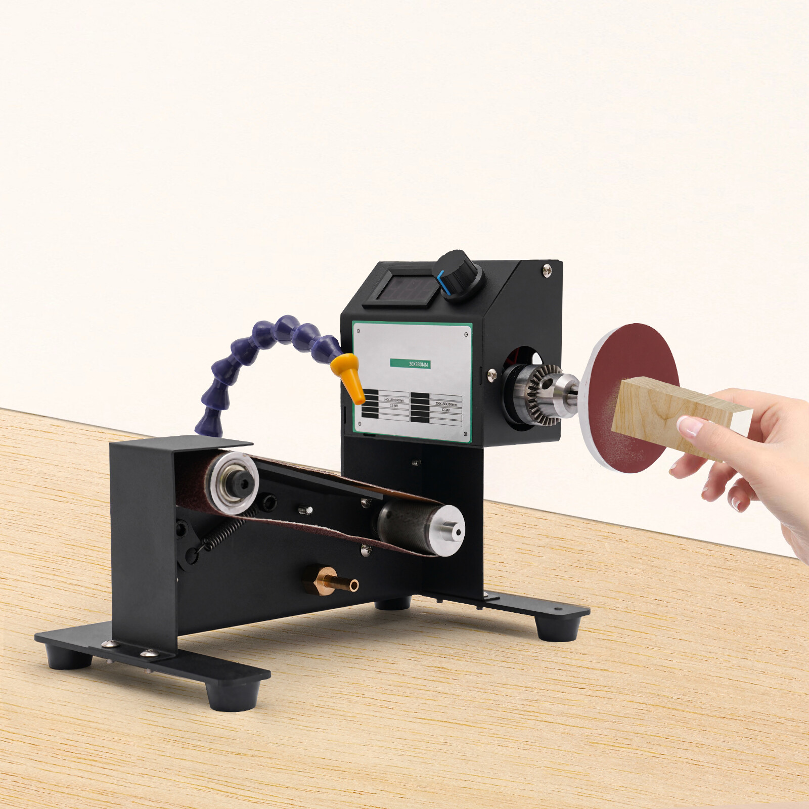 Desktop Mini Belt Sander Grinder Blade Sharpener Tool Table DIY Polishing Sander