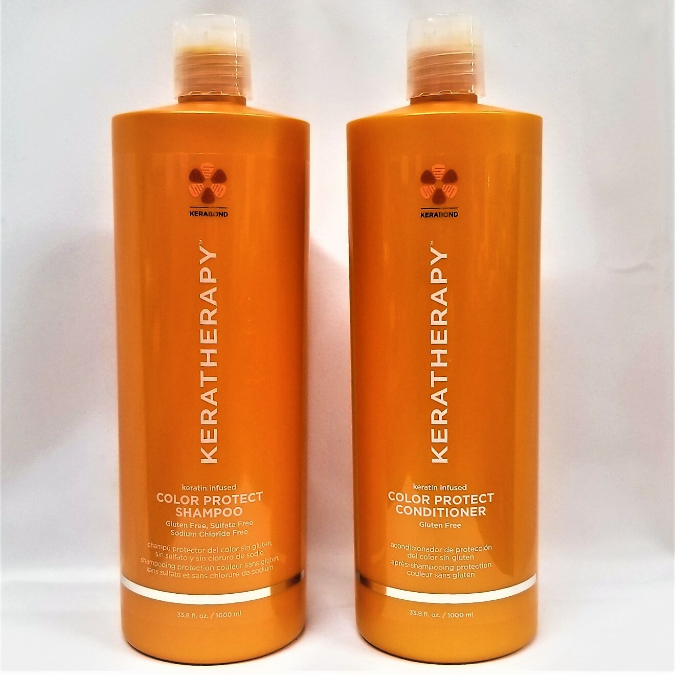 NEW Keratherapy Keratin infused COLOR PROTECT Shampoo & Conditioner LITER DUO