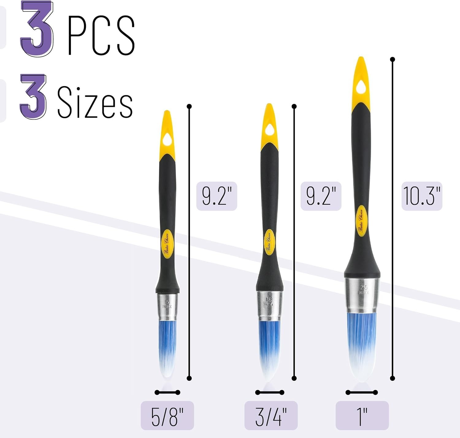 Professional Bates Trim Paint Brushes - Ergonomic Design for Smooth Application