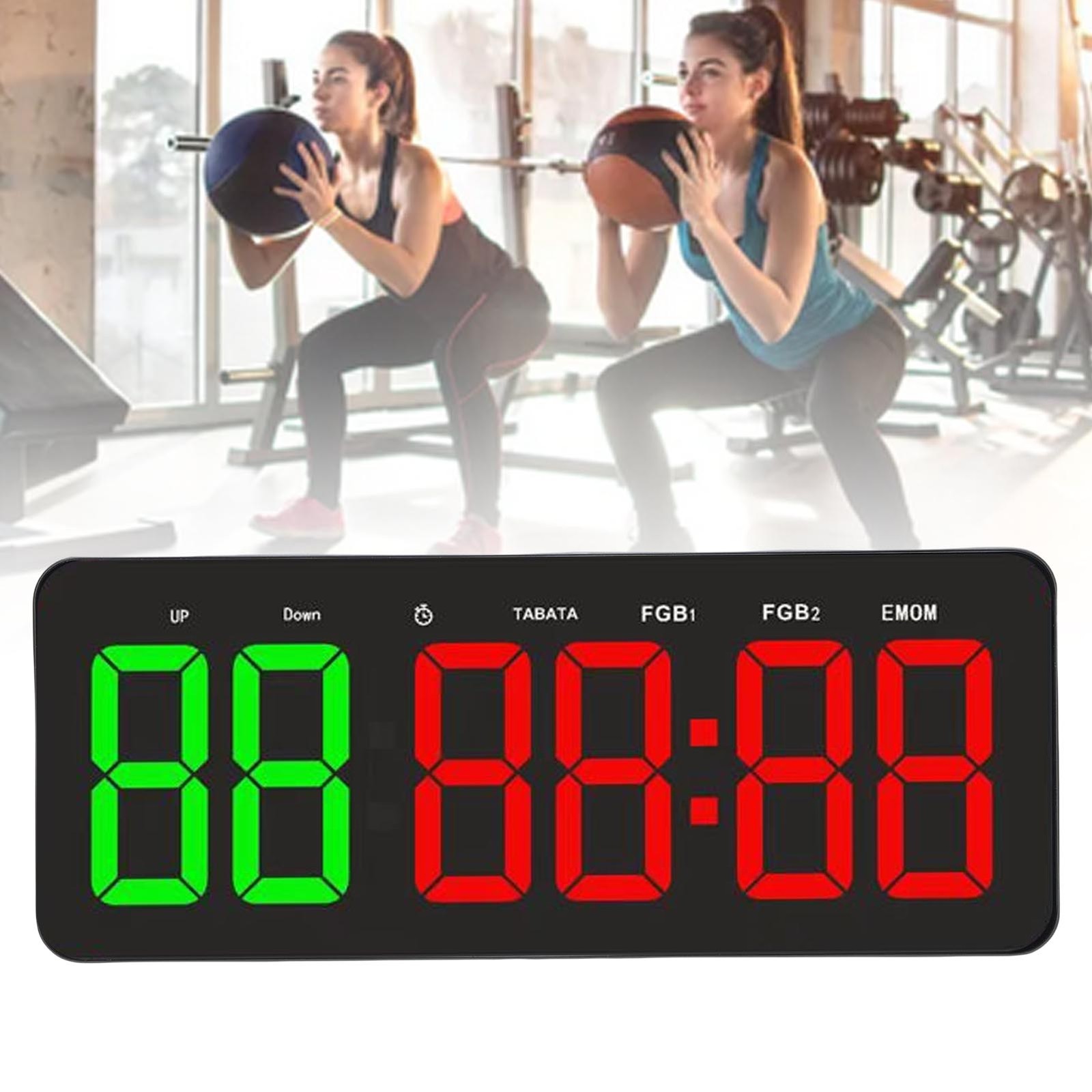 Interval Fitness Timer Versatile With Remote Control For Gyms Easy To Use