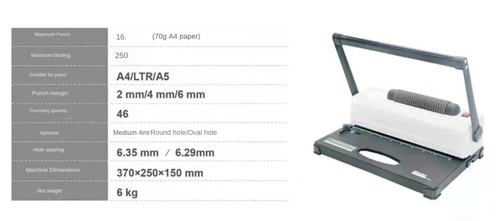 A4 Electric Single Coil Binding Machine Laptop Office Text Punch Binding Machine