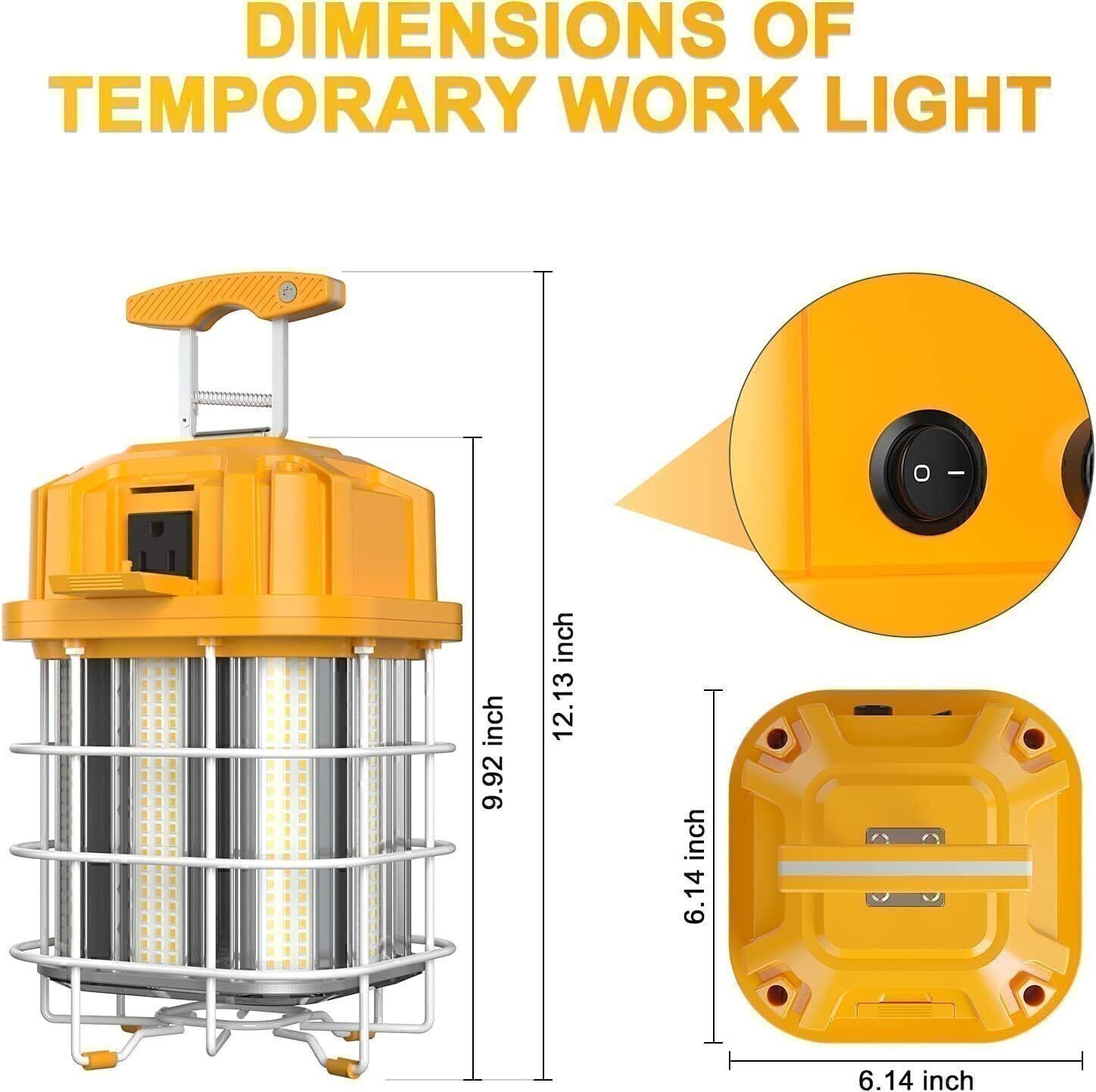 100W LED Temporary Work Light 5000K 14500Lm 400W /HPS Hanging Construction Light