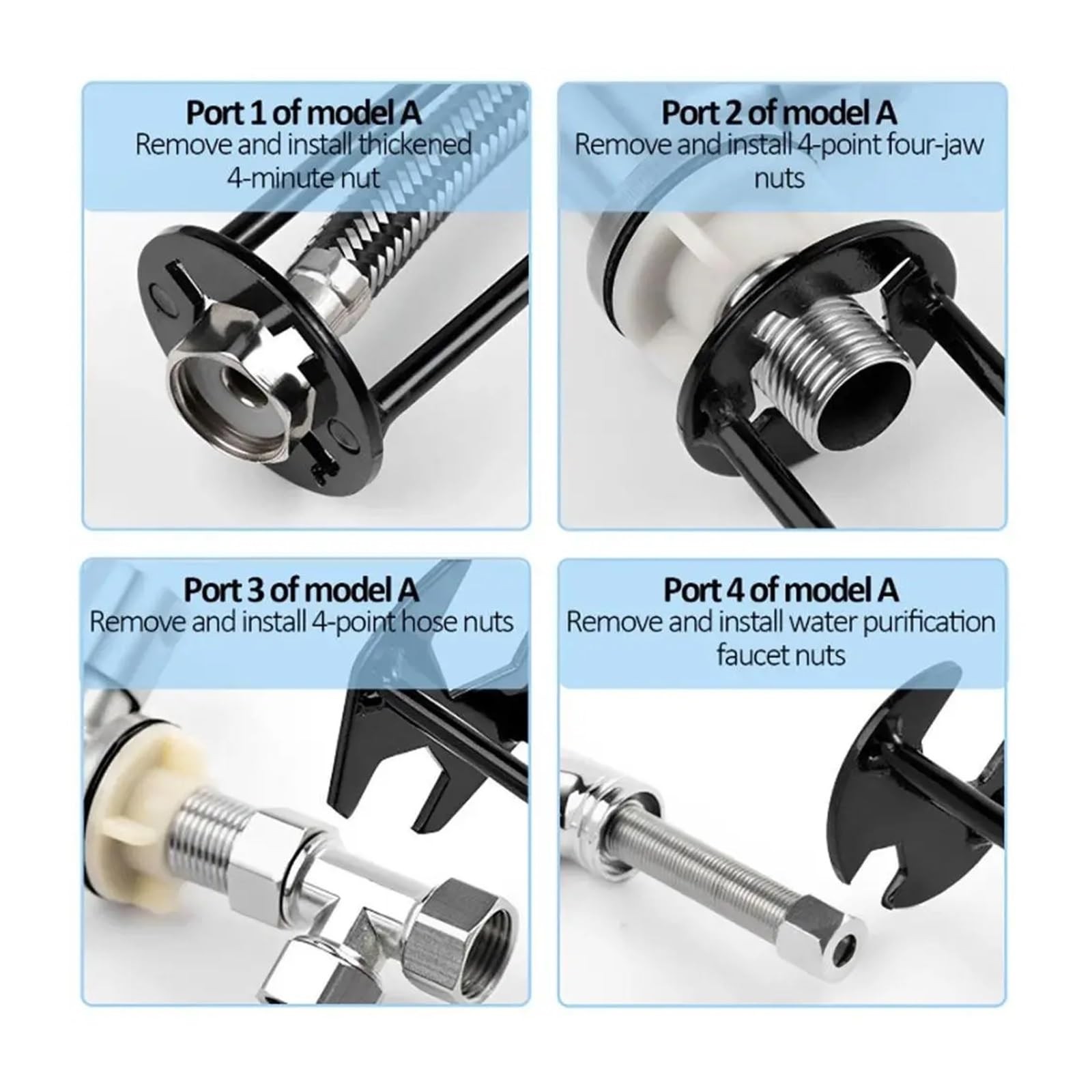 Professional Basin Wrench - Multi-Function Sink Faucet Install Tool Swivel He...