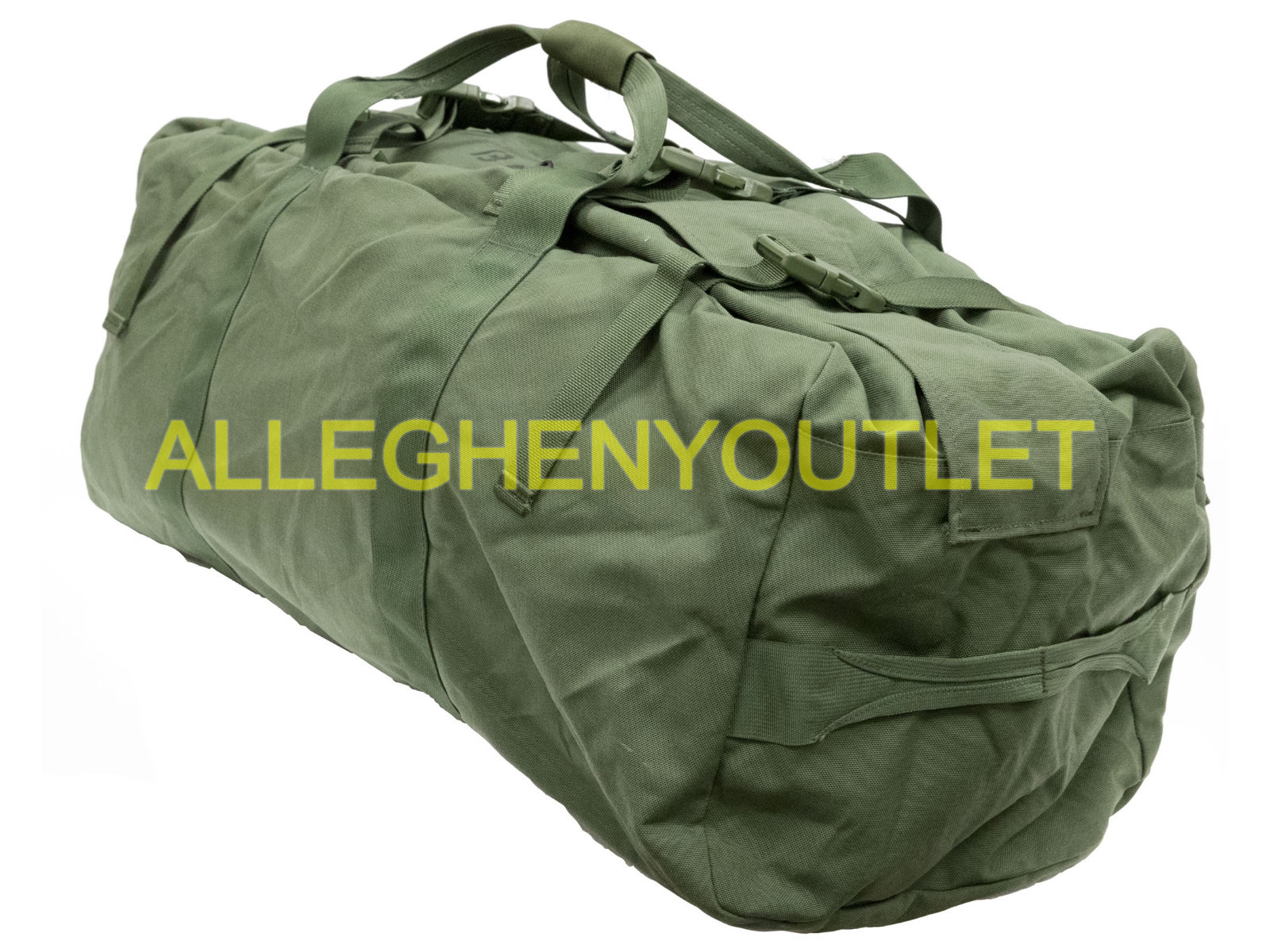 Improved Duffel Bag OD US Military Zipper Deployment Flight Travel NO PAINT VGC