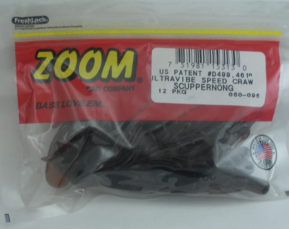 Zoom 080-096 8" Ultra Vibe Speed Craw Scuppernong 12ct