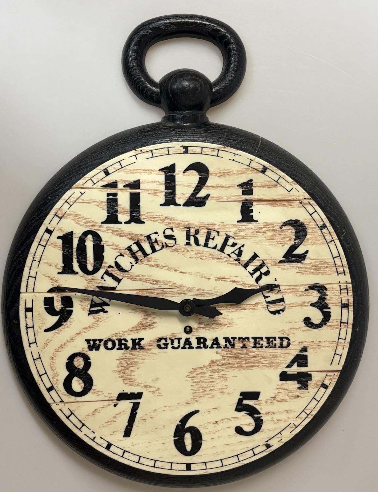 VTG MECHANICAL WINDUP WALL CLOCK WATCHED REPAIRED WORK GUARANTEED  (MISSING KEY)