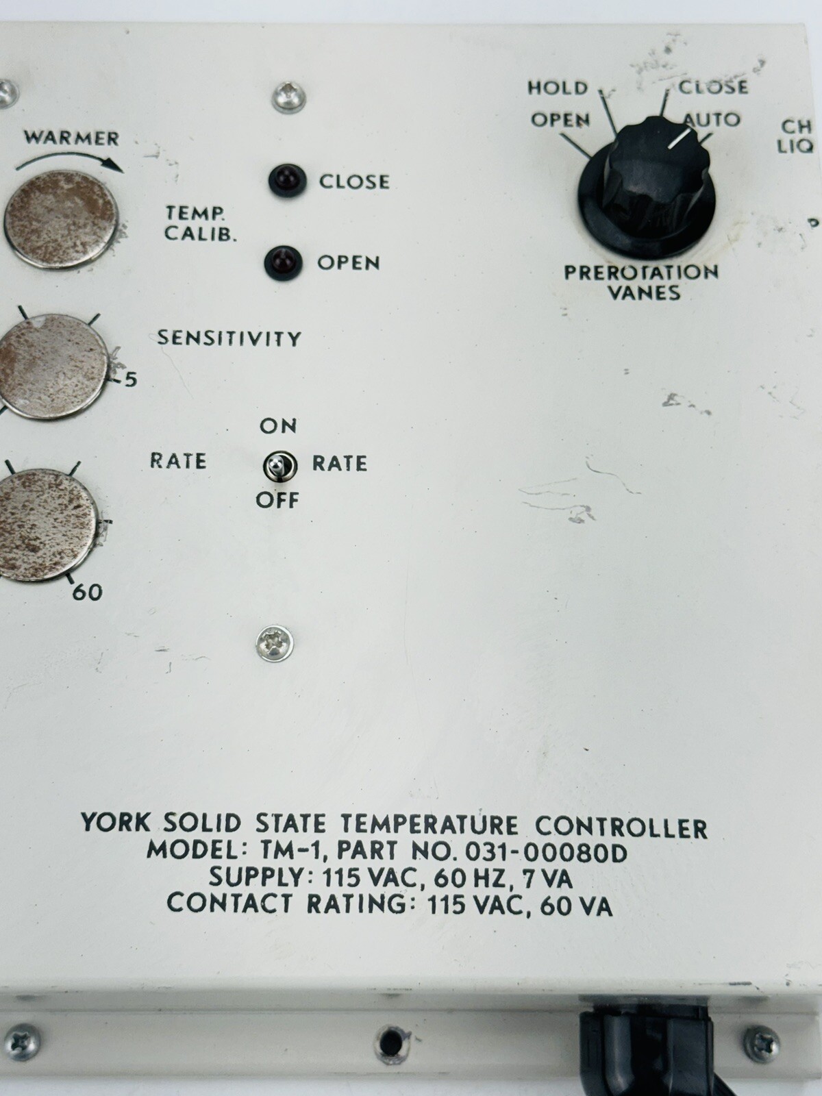 YORK Solid State Temperature Controller TM-1 031-00080D 115V 60Hz 7Va *WARRANTY*