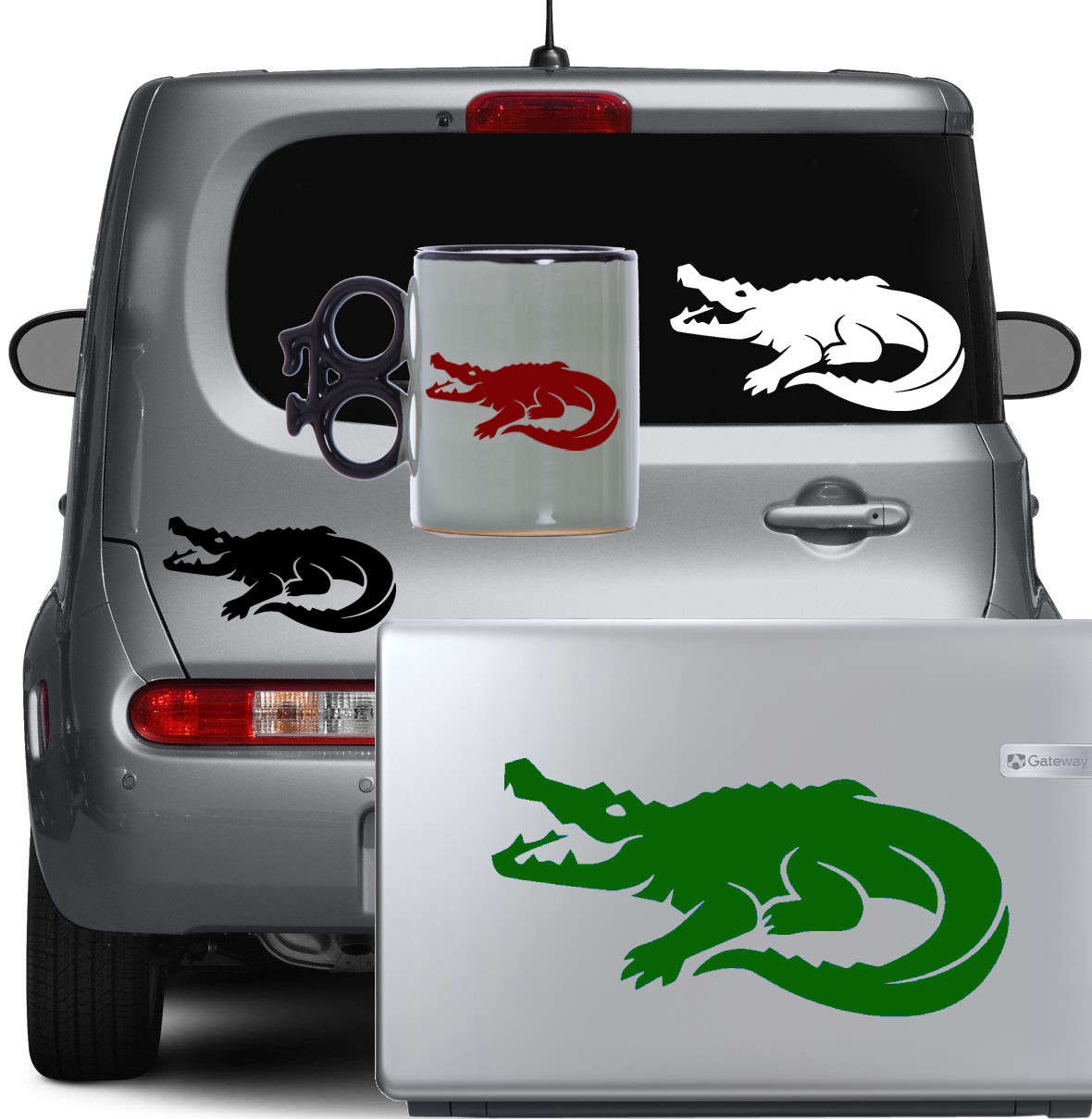 Alligator Vinyl Decal Sticker Crocodile Croc Car Window Bumper Bike Laptop Phone