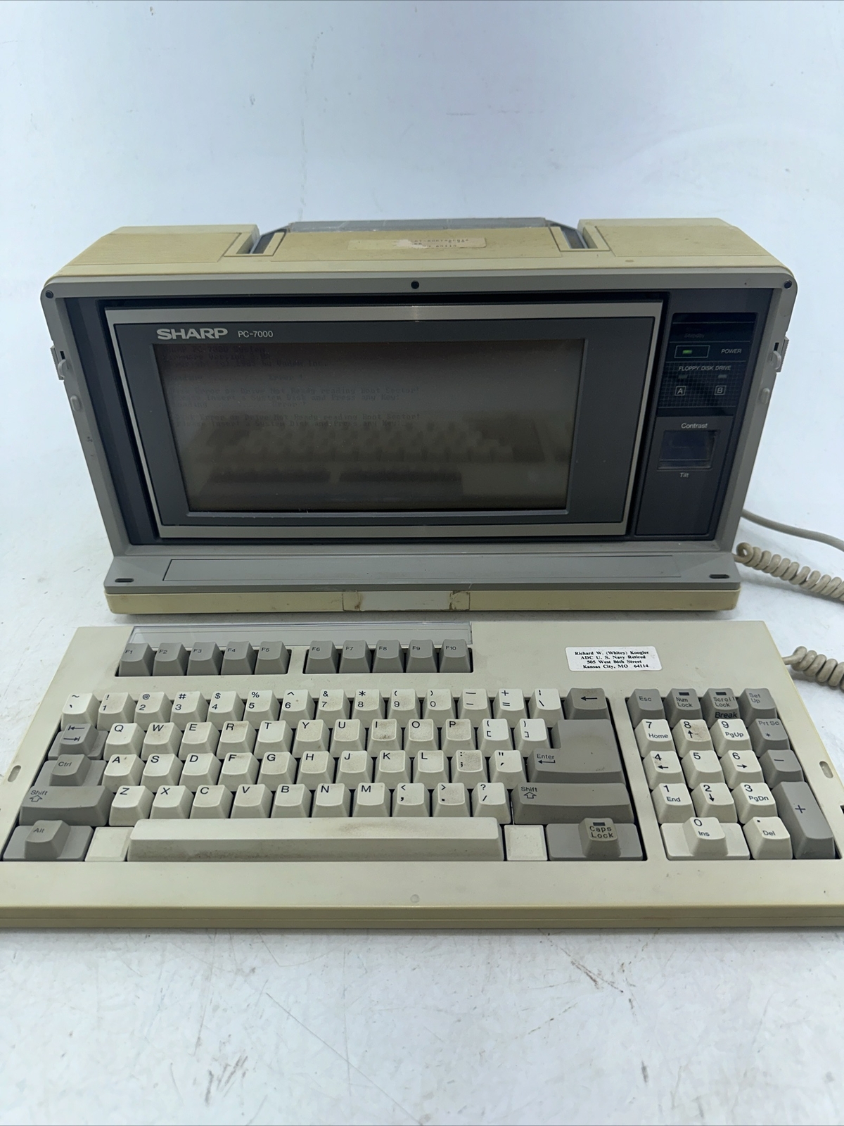 SHARP ELECTRONICS PC-7000 PERSONAL COMPUTER