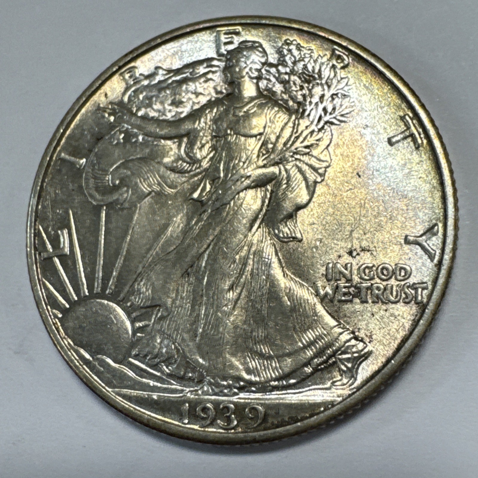 1939 Walking Liberty Half Dollar Choice AU+