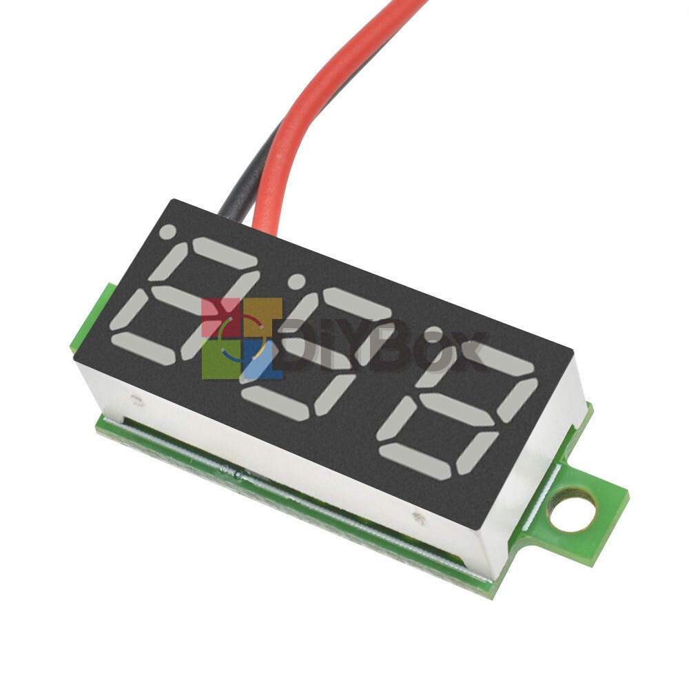 [10PCS] 0.28" Mini 2Wire Voltage Meter Red LED Panel 3-Digital Display Voltmeter