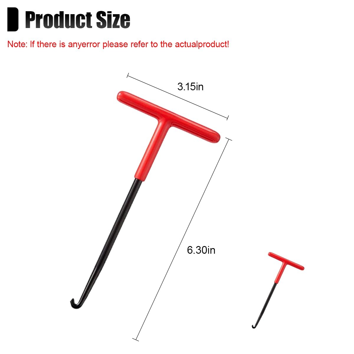 Motorcycle Exhaust Spring Hook, T Shaped Handle with Rubber Coating Accessories