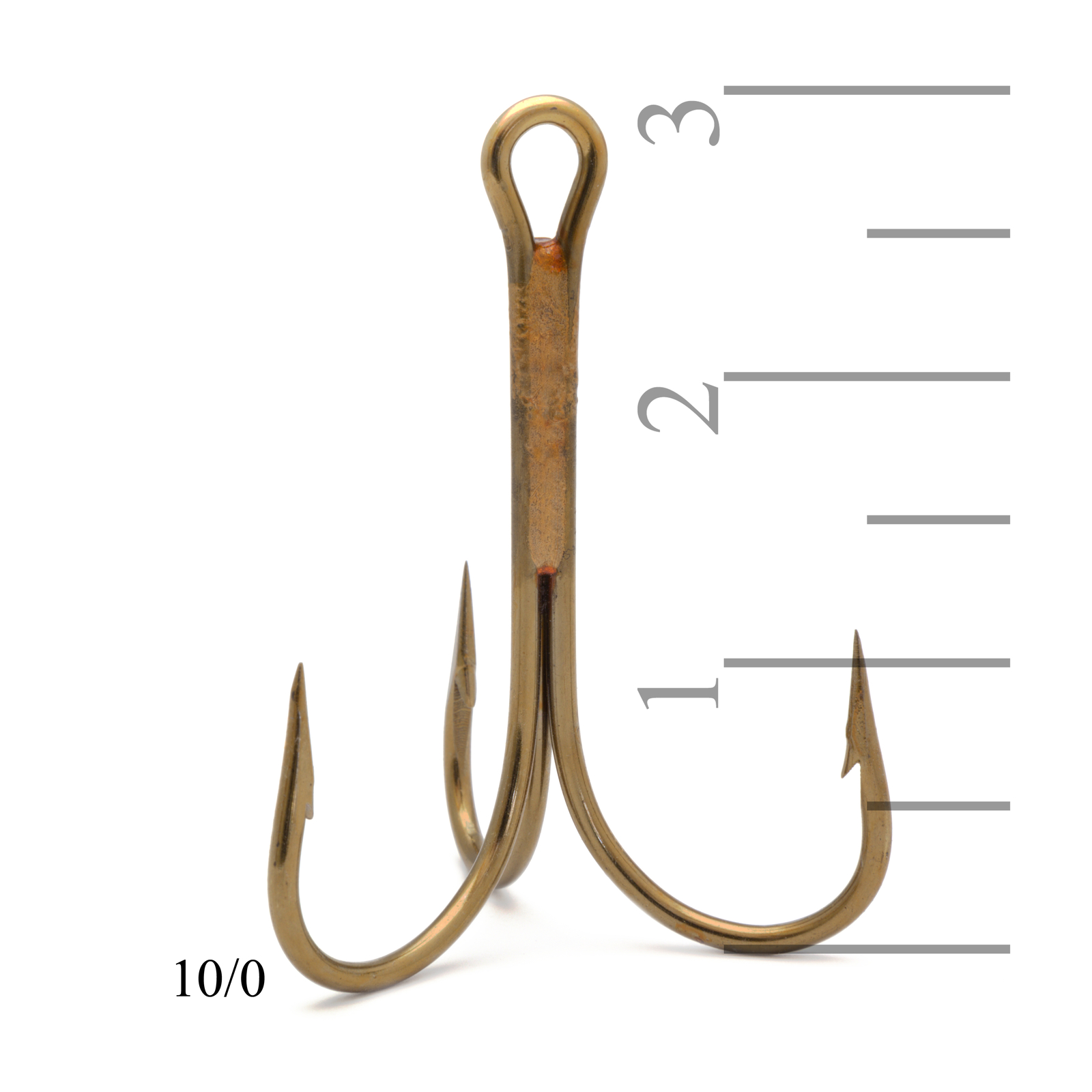 Mustad Treble Hooks 3551-BR, Bronze, Size 8/0, 25 Pack