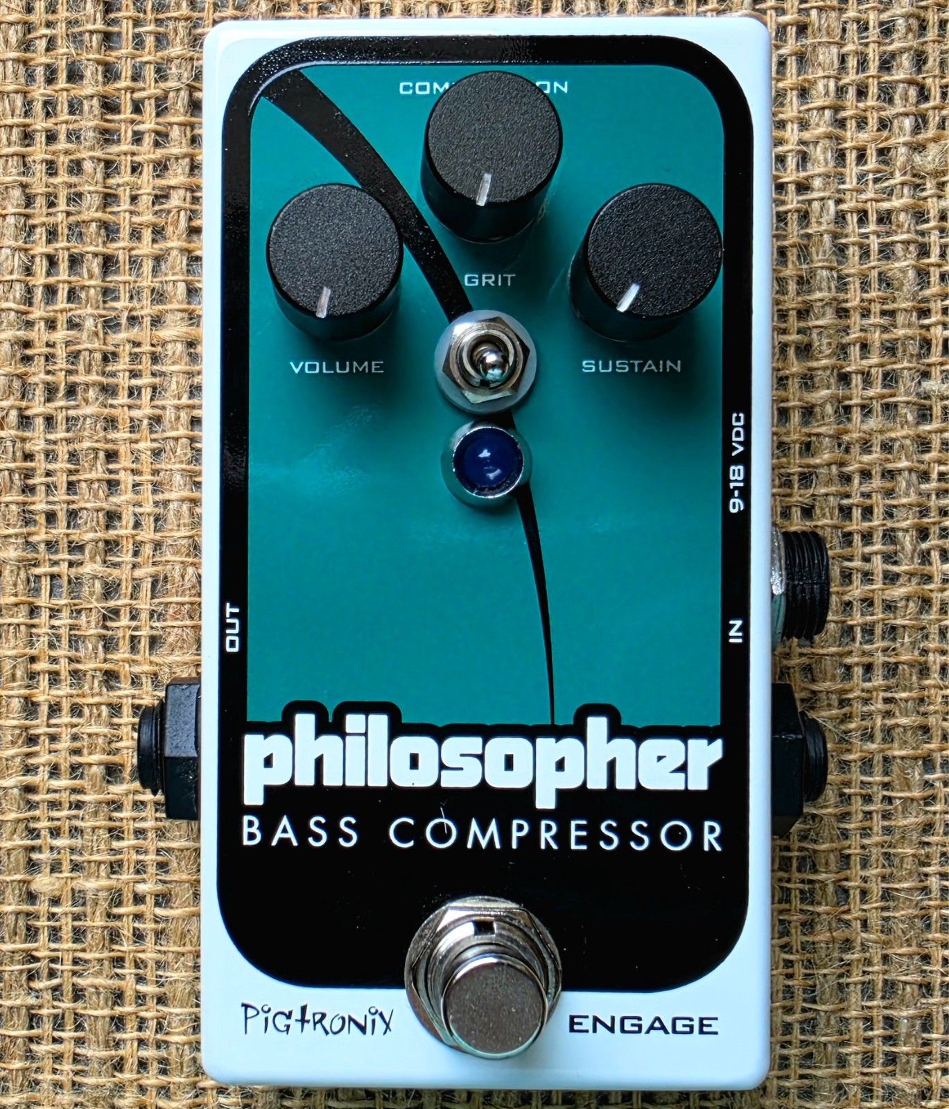 Pigtronix Philosopher Bass Compressor 2010s - Teal/Black/White