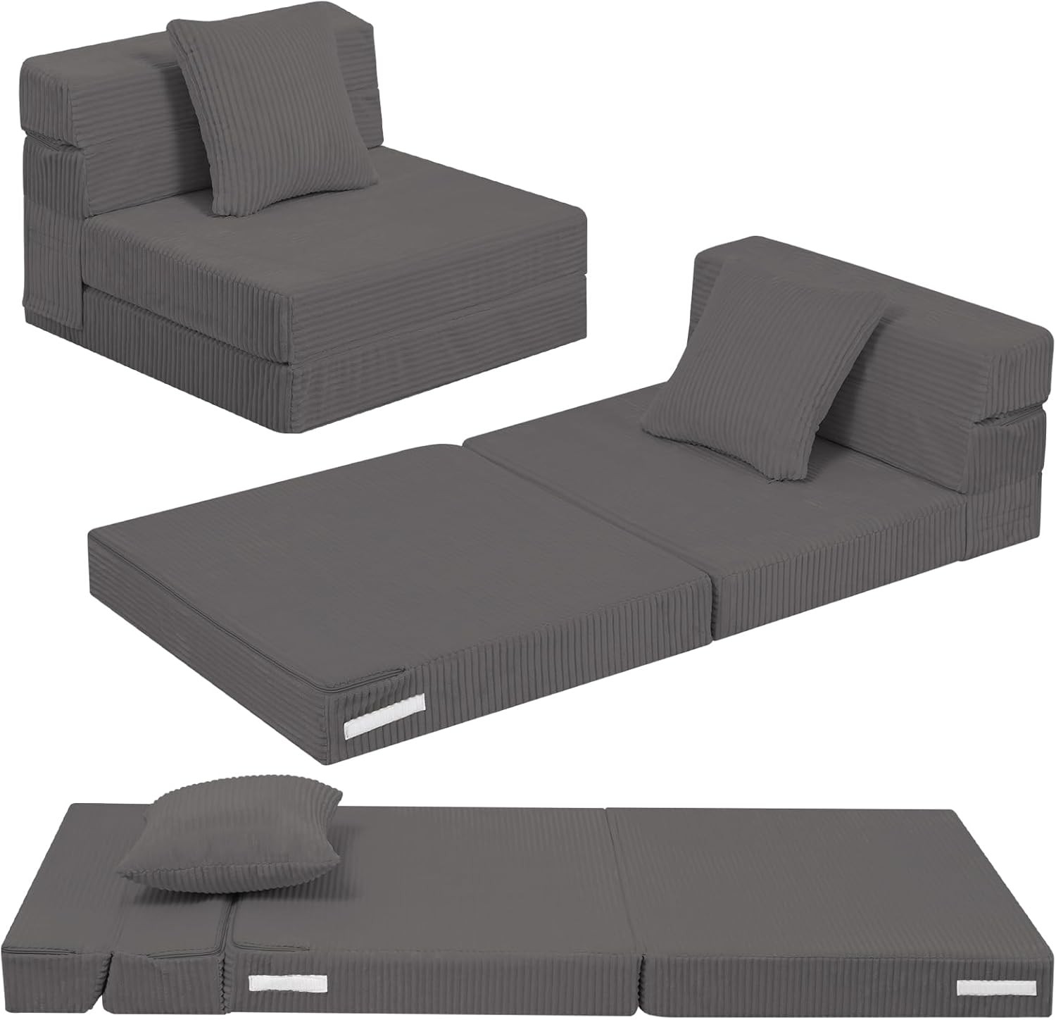 Foldable Futon Chair Bed Kids Toddler Sofa Mattress Convertible Foam Floor Couch