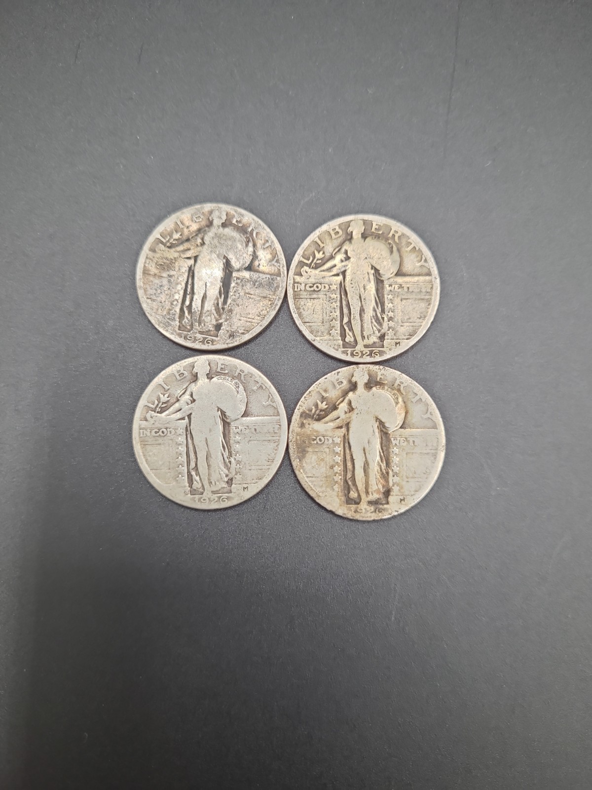 (4) 1926 Standing Liberty Quarters 90% Silver