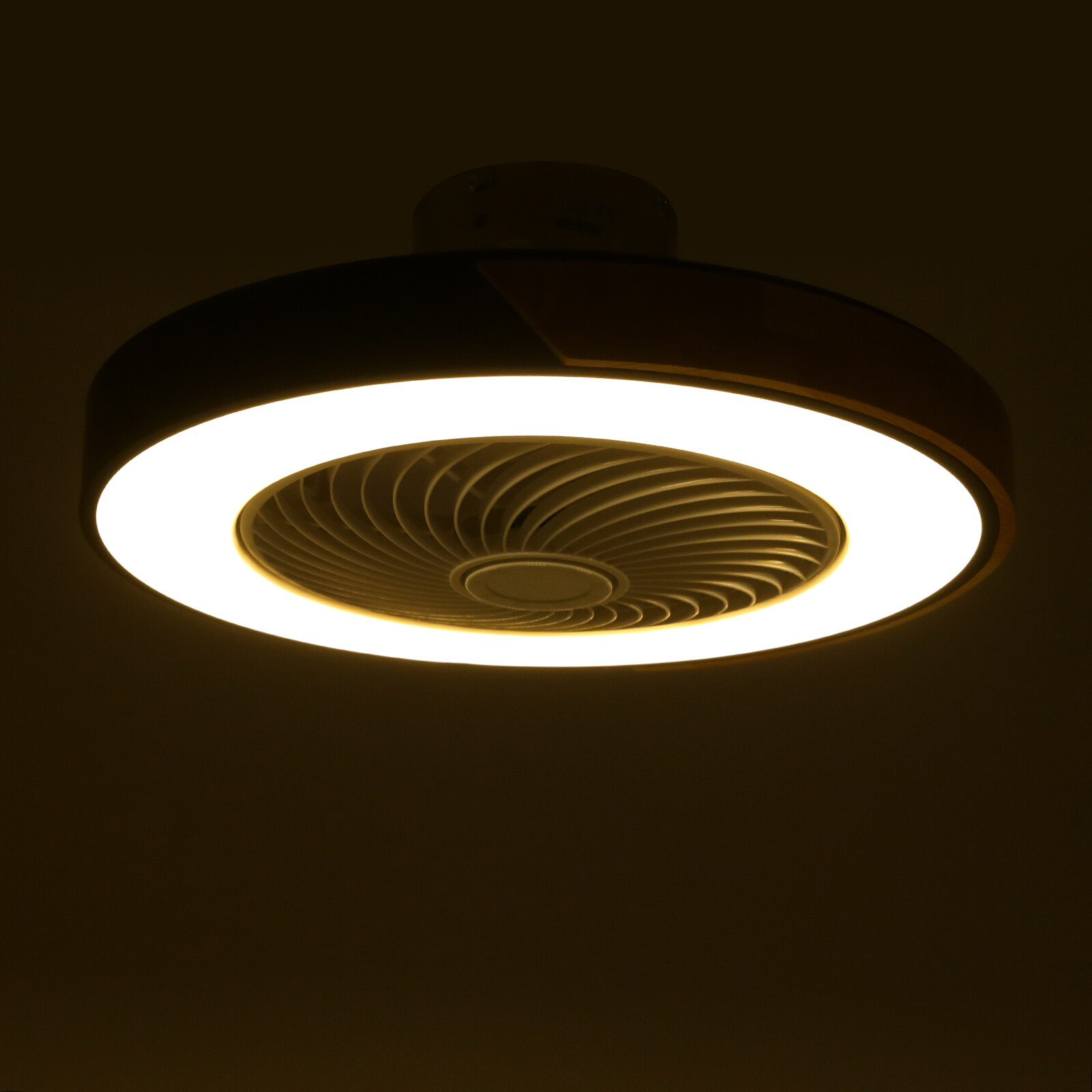 21.6" Modern Led Ceiling Fan Lights Flush Mount Light Kit With Remote Control