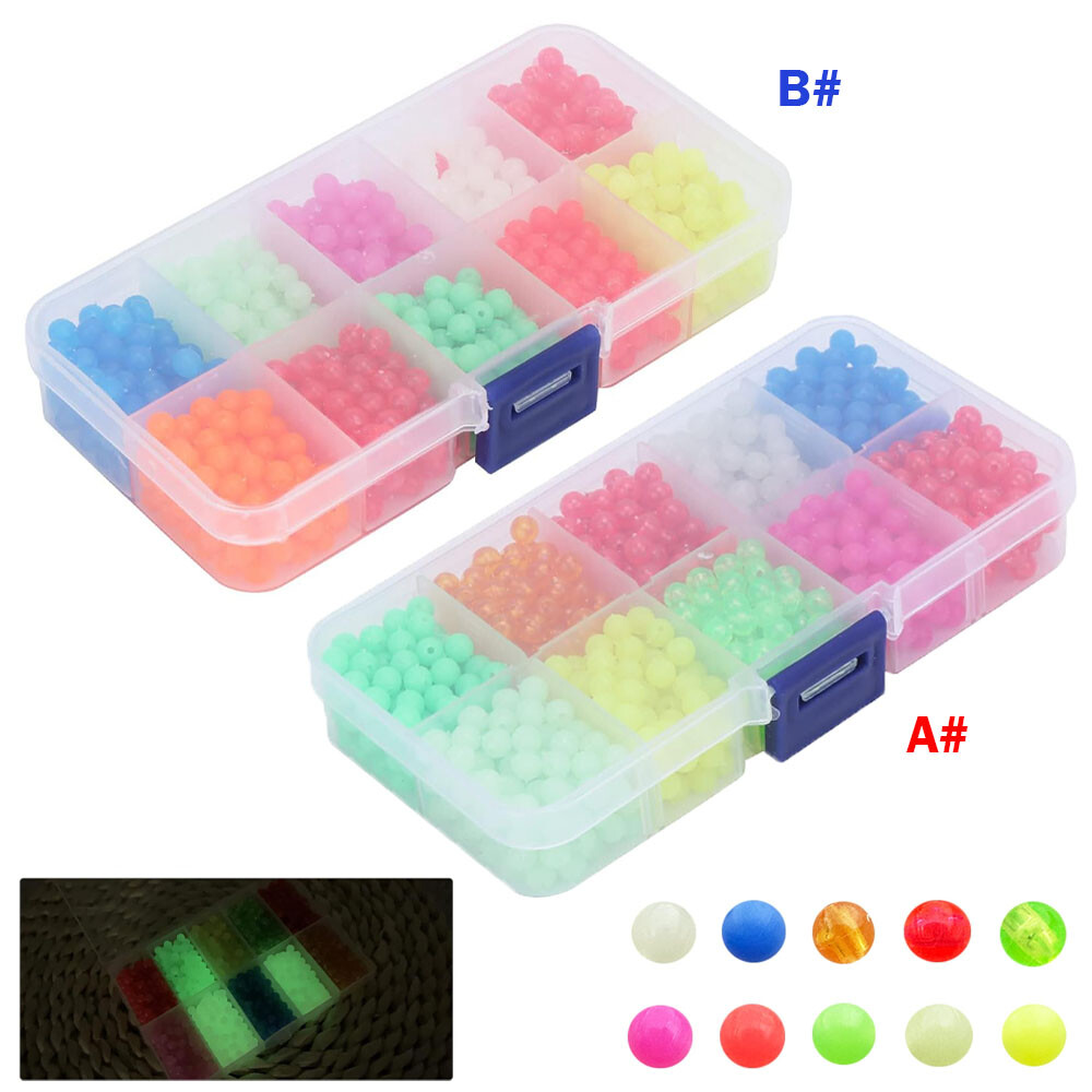2 Models Fishing Luminous Beads, 1000pcs Colorful Fishing Beads For Fishing Rigs