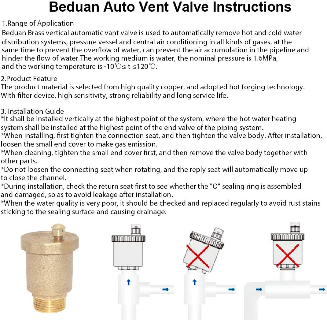 10500-VE Automatic Float Valve 3/4 Male Thread Air Release Bleeder Vent Valve
