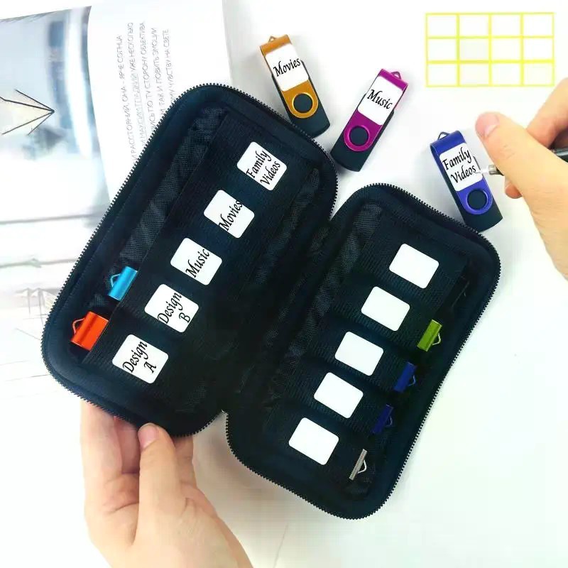 Flash Drive Case USB Storage Case 10 Slots, Portable Thumb Drive USB Holder