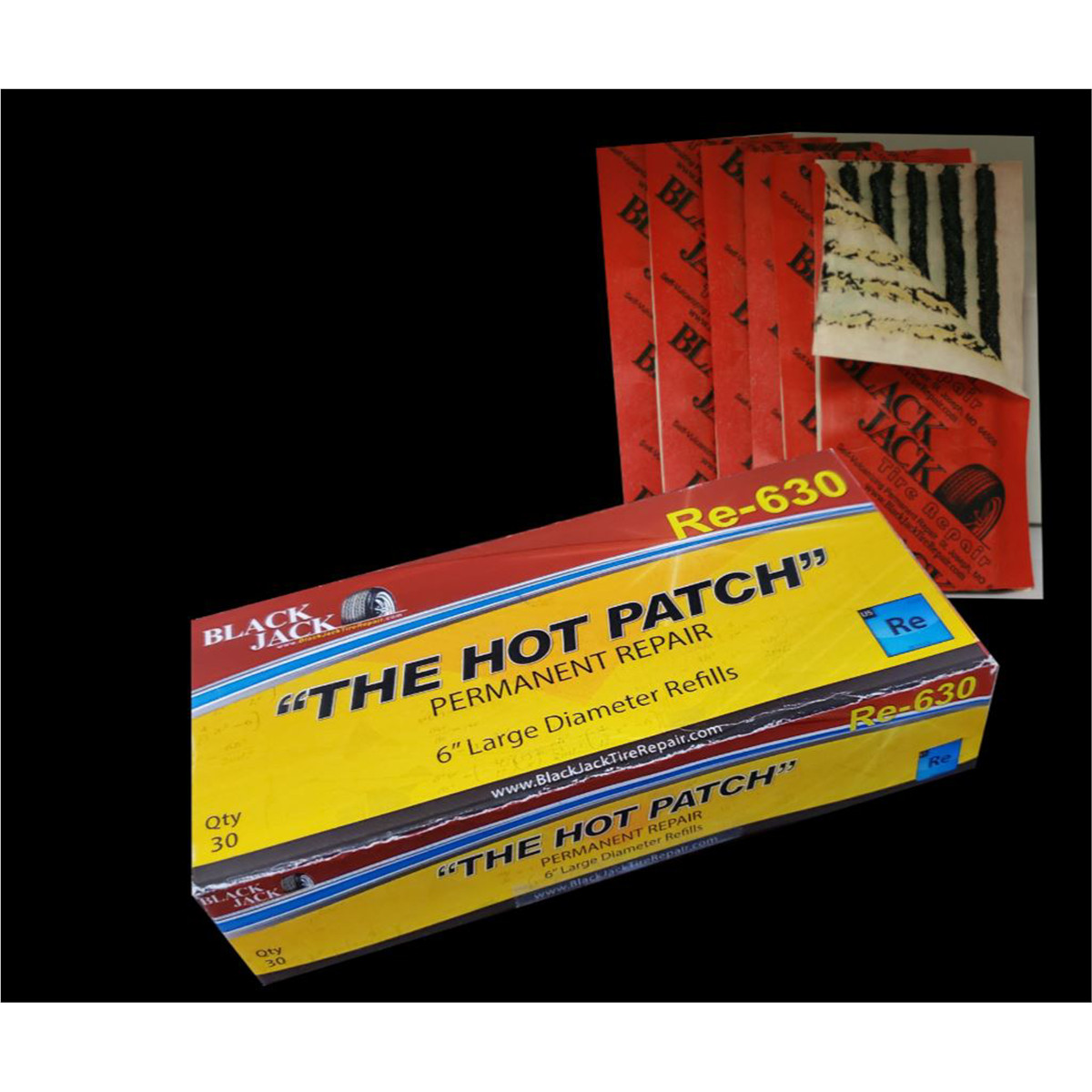 BlackJack Tire Supplies 6" Large Dia.Refills, (Box of 30) RE-630